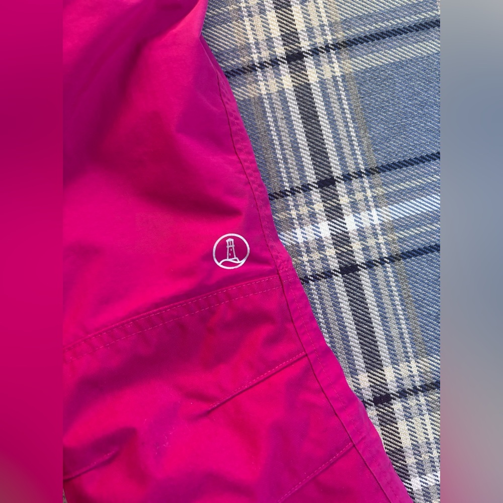 Lands end girls berry Pink ski snow bib pants - Picture 2 of 8